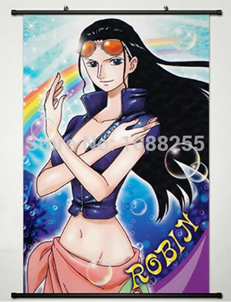 Amazon Co Jp アニメファミリーホームデコレーションアニメone Pieceニコロビンセクシーな壁スクロールポスター ホーム キッチン
