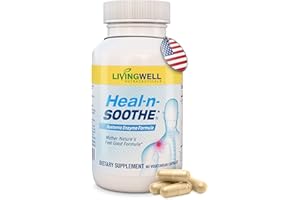 HEAL-N-SOOTHE Joint Supplement – Proteolytic Enzymes Formula with Bromelain, Papain, Boswellia, Turmeric & Ginger – Joint Mobility, Muscle Flexibility, Healthy Circulation Wellness - 60 Count (1 Pack)