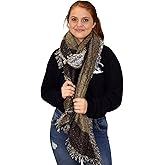 Peach Couture Plaid Tartan Oversized Oblong Cashmere Feel Oblong Blanket Scarves