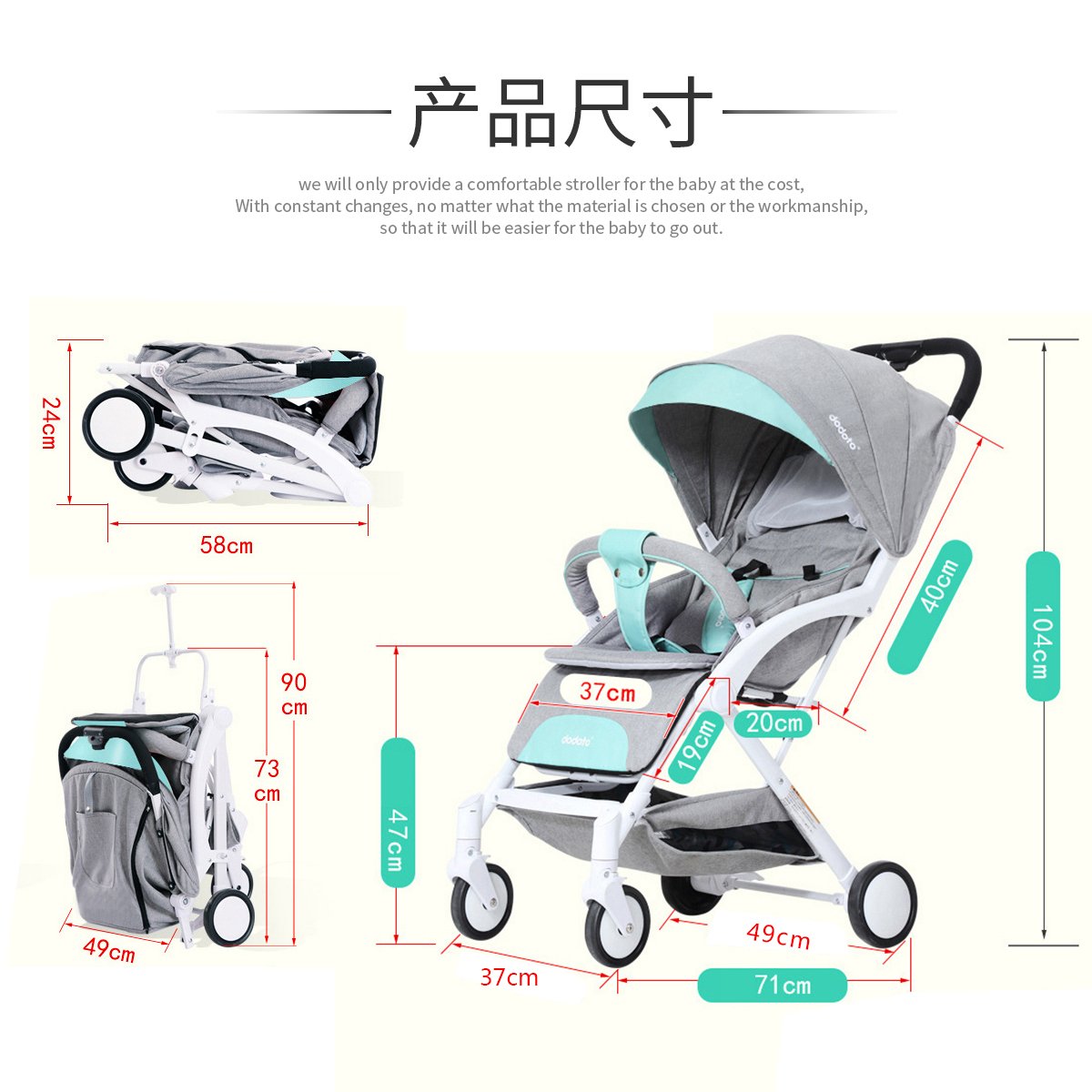 てなグッズや 背面ベビーカーバギー 折りたたみ簡単 4輪ベビーカー 通気性良い ダークブルー 片手開閉タイプ バギー 軽量 5点式安全ベルト 背面ベビーカー 6 36ヶ月 ベビーカー ブレーキ付き 車トランク収納可 ハイシートベビーカー B07dnyrf5h 人気デザイナー Www