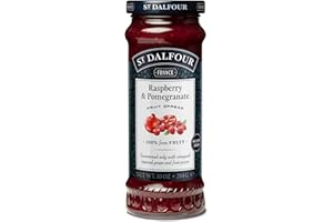 St. Dalfour Raspberry & Pomegranate Fruit Spread - 10oz - 100% from Fruit, No Artificial Ingredients, Non-GMO, No Cane Sugars, All Natural