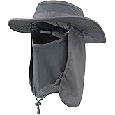 Outdoor Sun Hat UPF 50 Protection Waterproof Fishing hat Face Cover Summer Neck Flap Hat