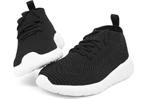 YESKIS Girls Tennis Shoes Big Kids Lace up Sneakers Boys Lightweight Breathable Sports Walking Running Shoe