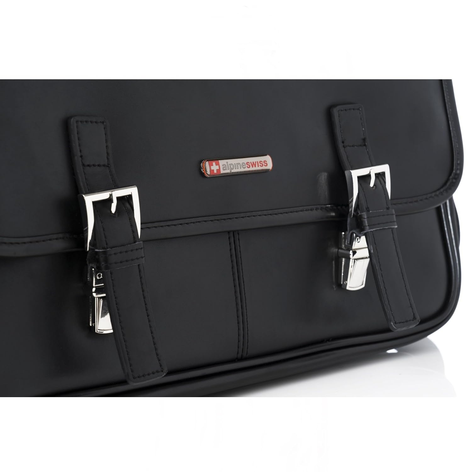 alpine swiss leather briefcase