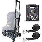 zhtangrui Car Seat Dolly for Airport, Black | CarSeat Roller Cart Wheels for Airplane,Car Seat Travel Cart Carrier with Straps,Foldable Luggage Trolley Hand Truck