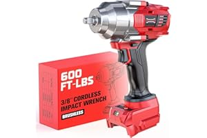 DIYtoolifz Cordless Impact Wrench 3/8" Compatible with Milwaukee 18v Battery: 600 Ft-lbs High Torque Impact Driver, 3100RPM Electric Impact Gun with 4-Mode Speed, LED Work Light(Bare Tool)