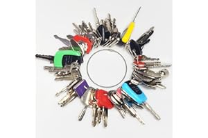 DHEISHA 60 Heavy Equipment Keys Master Set Consturction Ignition Keys for Kubota JCB Cat Yanmar Honda Ditch Witch Backhoes Excavators Forklifts Loaders Tractors Bullozers and Other Construction Equipments
