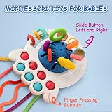 Hooku Montessori Pull String Toy Silicone Sensory Fine Motor Baby Toy view 5