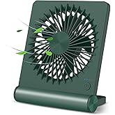 Tevelecin Small Desk Fan, 2000mAh Rechargeable USB Fan Battery Operated,Ultra Quiet, Strong Wind, 3 Speeds Travel Fan