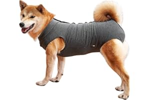 LIANZIMAU Dog Surgical Recovery Suit Onesie Breathable Abdominal Wounds and Protect Skin Anti Licking Cone E Collar Alternative After Post-Operation Wear