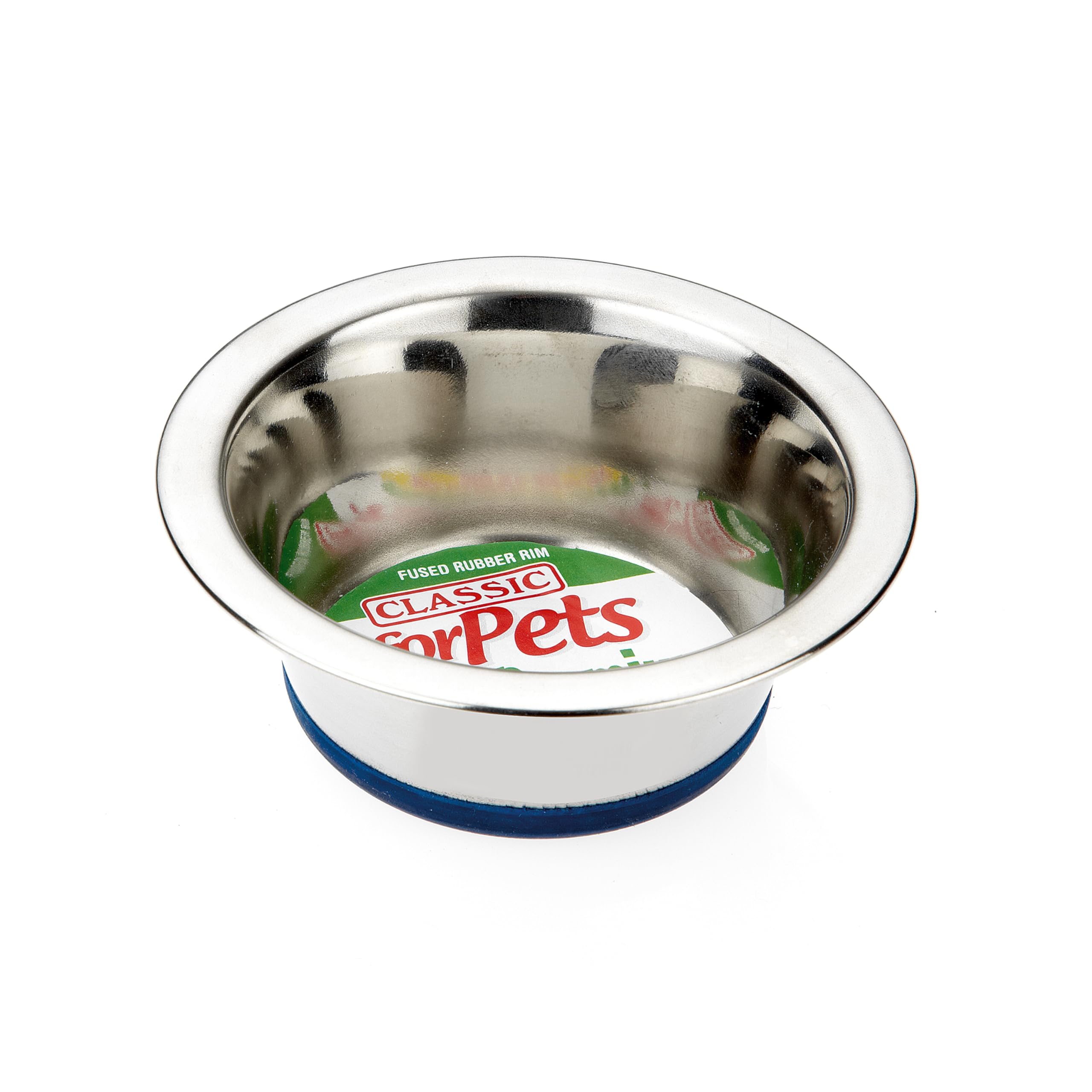 Classic Pet Products Non-Slip Stainless Steel Dish (900 ml - 170 mm, 6.5 inch Diameter Dog Bowl)