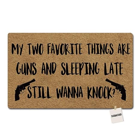 Amazon Com Sgbased Door Mat My Two Favorite Things Are