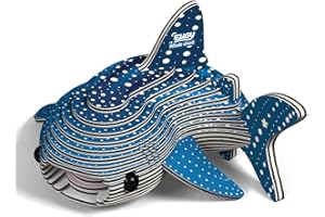 Eugy Whale Shark 3D Puzzle, 22 Piece Eco-Friendly Educational Toy Puzzles for Boys, Girls & Kids Ages 6+
