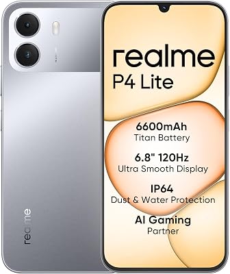 P4 Lite 4G Smartphone, 4GB+256GB, 6,8 Zoll 120Hz HD LCD-Display, 6600mAh Titan-Akku, 15W Ladung, 6W Rückladung, IP64 Staub- und wasserdicht, Next KI-System, Titan-Grau (Ohne Ladegerät)