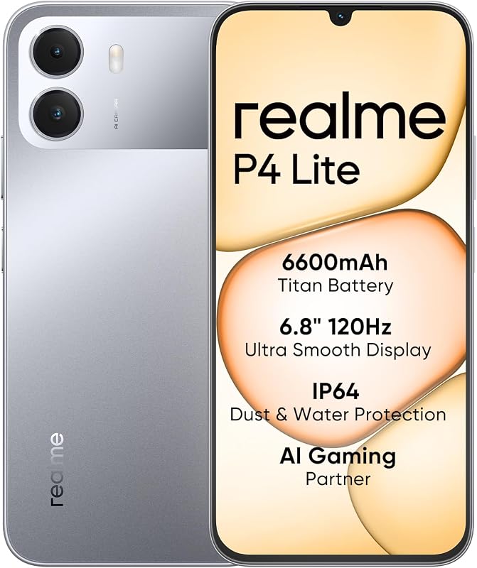 P4 Lite 4G Smartphone, 4GB+256GB, 6,8 Zoll 120Hz HD LCD-Display, 6600mAh Titan-Akku, 15W Ladung, 6W Rückladung, IP64 Staub- und wasserdicht, Next KI-System, Titan-Grau (Ohne Ladegerät)