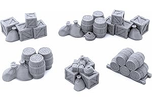 EnderToys Cargo Piles - DND Terrain Scenery for Tabletop 28mm Miniatures Wargame