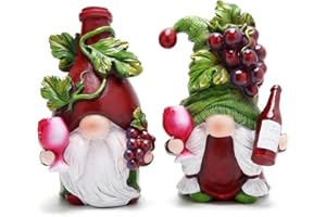 Hodao Red Wine Gnomes Decorations - Home Party Figurine - Collectible for Wine Enthusiasts - Exquisite Handcrafted Decor for Dining Tables and Living Rooms（2pcs）