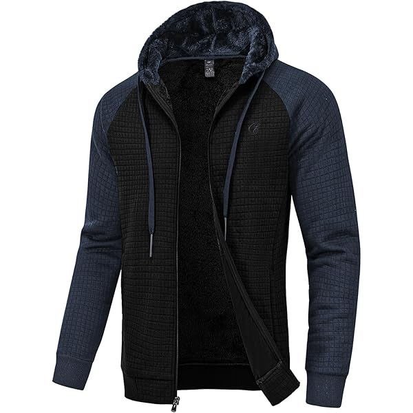 Amazon.com: vkwear Men's Athletic Soft Sherpa Lined Fleece Zip Up