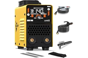 140A Stick Welder Welding Machine - haxiaoer MMA/Lift TIG 2 IN 1 IGBT Welde Machine, 110V/220V Portable Welding Machine with ARC Force Hot Start and VRD Digital Dispaly