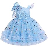 OBEEII Toddler Baby Girls Pageant Dress Sequins Heart Tulle Tutu Dress Flower Wedding Princess Birthday Party Prom Gown