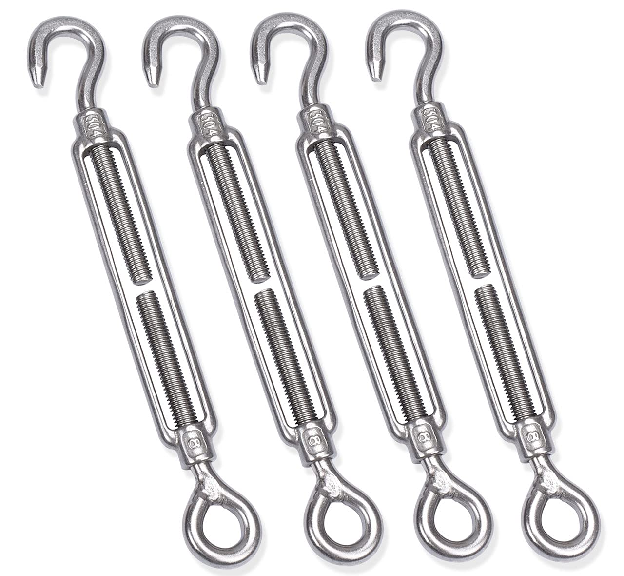 M4 Turnbuckle,Thread Stainless Steel Hook & Eye ALELE Stainless Steel - View #7