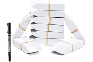MIHEY 1000 Pcs 4 Inch Plastic Plant Nursery Garden Labels Waterproof Pot Markers Garden Stake Tags, White