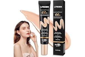 Hydrating CC Cream,Waterproof Flawless Concealer Full Coverage BB Cream for All Skin Types,Long Lasting Moisturizing Full Cov