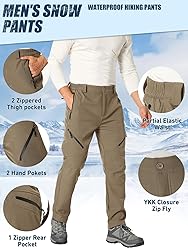 Men's Snow Ski Waterproof Fleece Lined Pants Winter