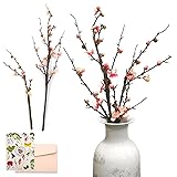 SNAIL GARDEN 2Pack Artificial Plum Blossom