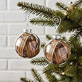 2Pcs Christian Christmas Ornaments Bible Ball Religious Gift Rescued Antique Bible Glass Religious Hanging Ornament with Silver Cross Xmas Tree Decoration for Home Office Church