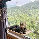 Cat Window Perch,Cat Hammock Window Seat Bed Space Saving Design 360&deg; Sunbath Holds Up to 50lbs for Any Cats Size