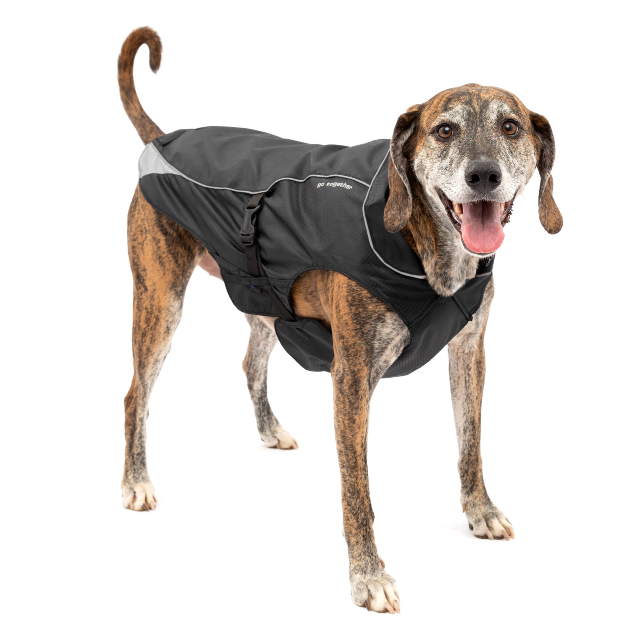 Kurgo North Country Dog Coat, Cold Weather Dog Jacket, Water-Resistant, Fleece-Lined, Includes LED light, Large-Black