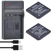 Tectra 2-Pack DMW-BCK7 DMW-BCK7E DMW-BCK7PP Battery and Charger Kits for Panasonic Lumix DMC-TS30, DMC-FH25, DMC-FP5, DMC-FP7, DMC-FH2, DMC-FH5, DMC-FH24, DMC-FS16, DMC-FS18, DMC-FS35, DMC-FS37