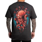 Sullen Men's Cephaskull Dark Waters Capsule Tattoo Lifestyle Graphic Premium Cotton Short Sleeve Tee Black