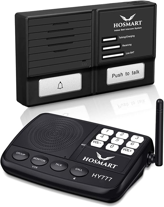 Hosmart Sistema De Intercomunicacion Inalambrico Con Bateria De