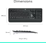 Logitech MK540 Advanced Wireless Keyboard and Mouse Combo UK English view 8