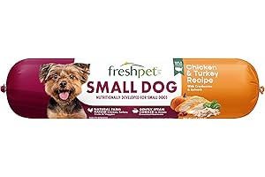Freshpet Healthy & Natural Dog Food, Small Dog Fresh Chicken & Turkey Roll, 1 lb