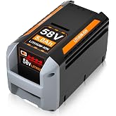 【5.0Ah High Capacity】 5.0Ah Replacement for Echo 58V Battery CBP-58V20 CBP-58V40, Compatible with Echo 58V Cordless Tools CLM-58V CBL-58V CCS-58V CPLB-58V CHT-58V CDST-58V CST-58V &amp; Charger CBC58VA