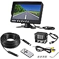 Truck Backup Camera Monitor kit,Heavyduty Vehicle Waterproof Night Vision Wide Angle Rearview Cab Cam+7 inch Screen+66ft Extension Cable for Bus/Van/Fifth Wheel/Trailer/RV/Camper/Pickup/(12V-24V)