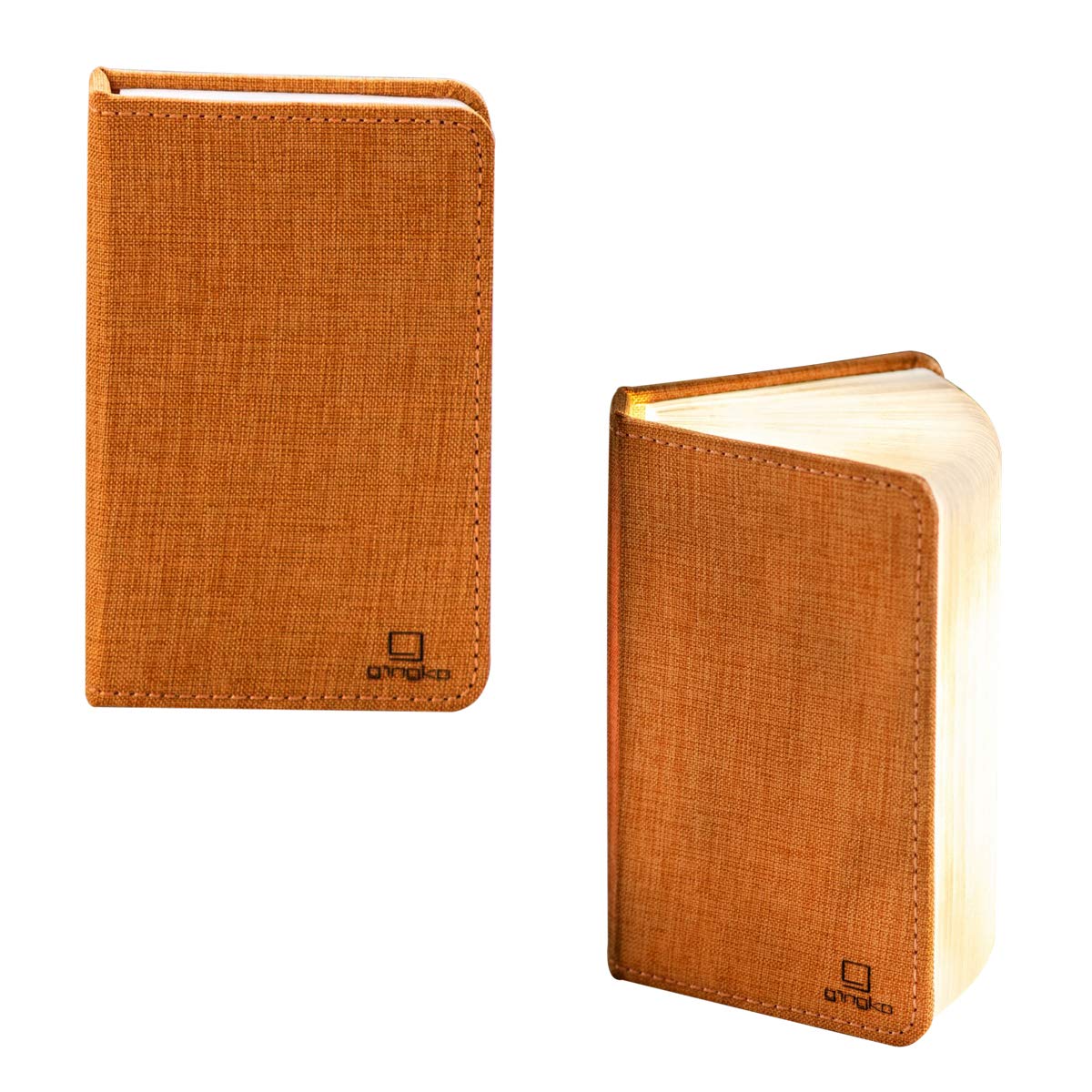 Gingko Smart Booklight- Linen Mini Harmony Orange