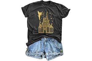 MNLYBABY Magical Shirt for Women Magic Kingdom Tshirt Family Vacation Tee Castle Believe in The Magic Shirt Tie Dye Tops