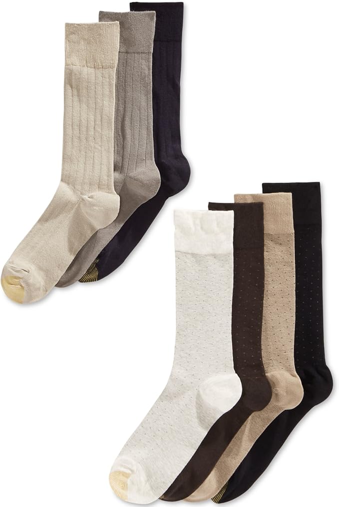Gold Toe Mens 7PK Crew Dress Socks Black 1013 at Amazon Men’s Clothing