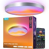 Govee Ceiling Light Ultra 21 Inch, 5000LM Smart Flush Mount Ceiling Light | DIY Ceiling Canvas for Living Room, Bedroom &amp; Game Room, Compatible with Matter &amp; Alexa, RGBIC &amp; Tunable White 2700K-6500K