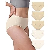 Neione Women's Cotton Underwear No Show Hipster Panties with Seamless Look No Panty Lines