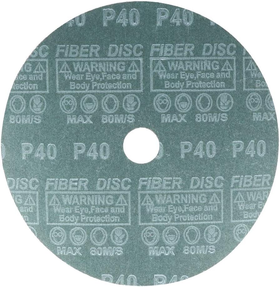 uxcell 6Inch x 7/8Inch Aluminum Oxide Resin Fiber Discs 5 Pack Center