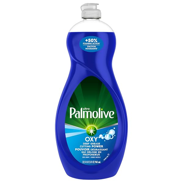 PALMOLIVE ULTRA OXY LIQUID DISH SOAP, DEEP GREASE CUTTING, NO SOAKING NEEDED, POWERFUL ON PLASTICS, DISHWASHING LIQUID, 32.5 FL OZ