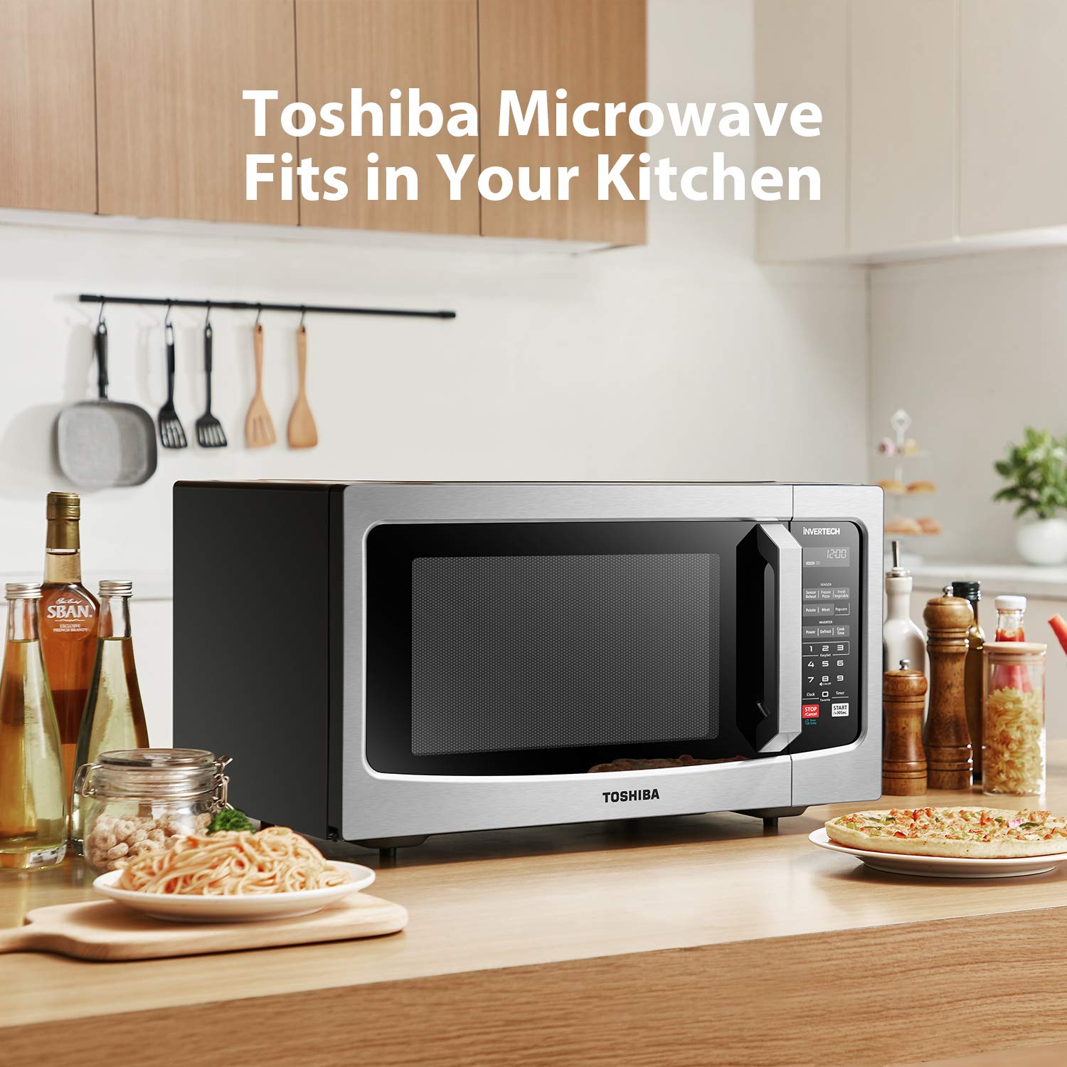 Toshiba MLEM45PIT(SS) Microwave Oven with Inverter Technology, LCD