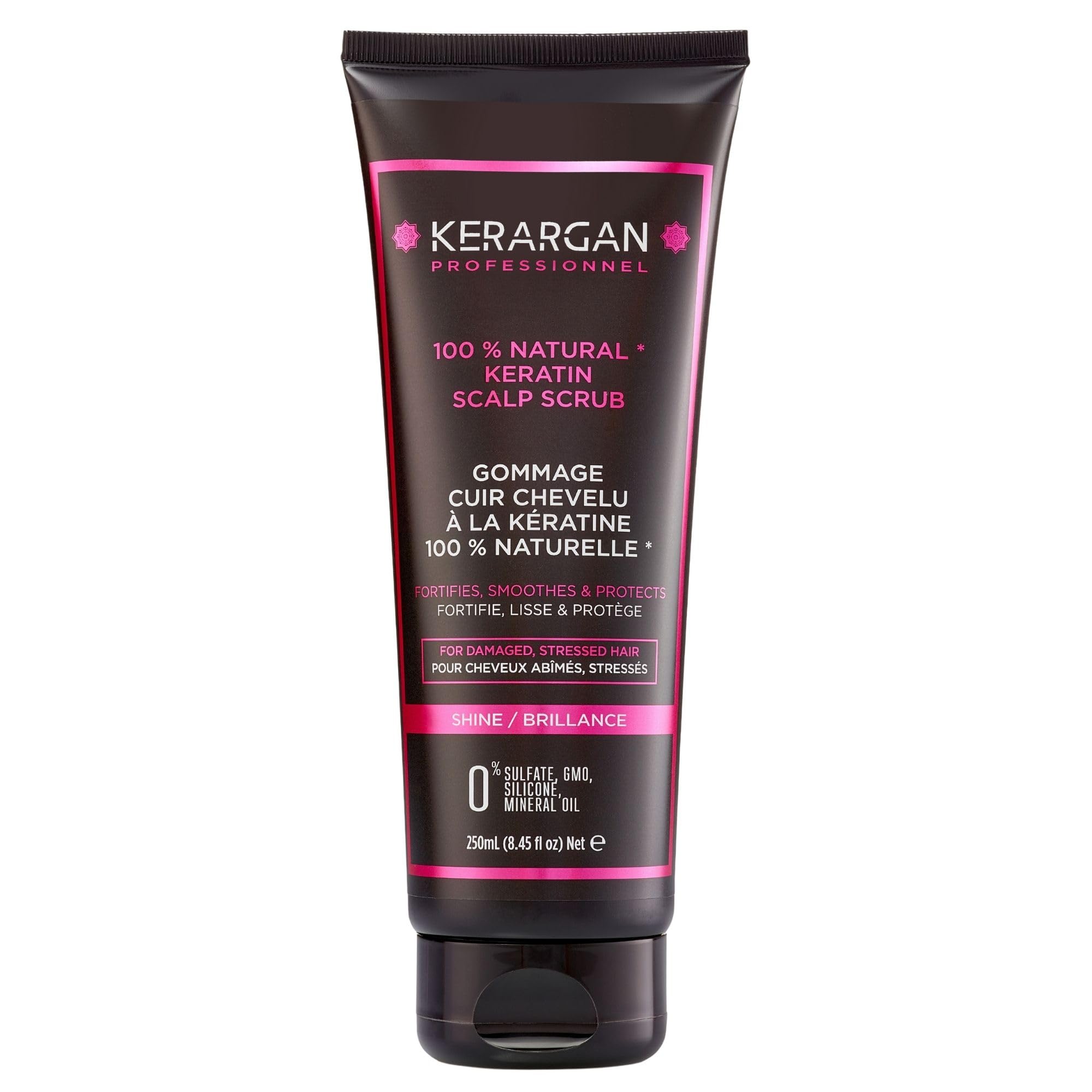 Kerargan - Keratin Purifying Scrub for Damaged, Stressed Hair - Revitalizes, Exfoliates, and Strengthens - Aloe Vera, Argan Oil, Sweet Almond Oil - Sulfate-Free, Non-GMO, Silicone-Free - 8.45 Fl oz