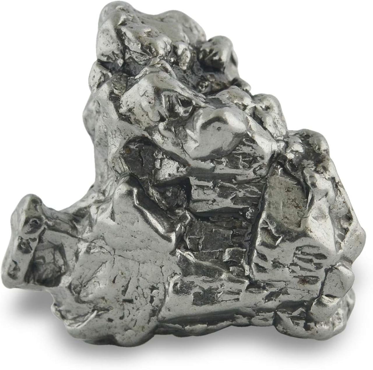 Genuine Campo Del Cielo 20-30 gram Meteorite Nugget, Grey or Black, 1 by 3/4 inch