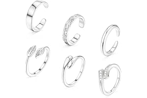 SONNYX Toe Rings for Women 14K Gold Silver Toe Ring Non Tarnish Adjustable Simple Open Band Toe Rings Summer Beach Foot Jewelry for Women